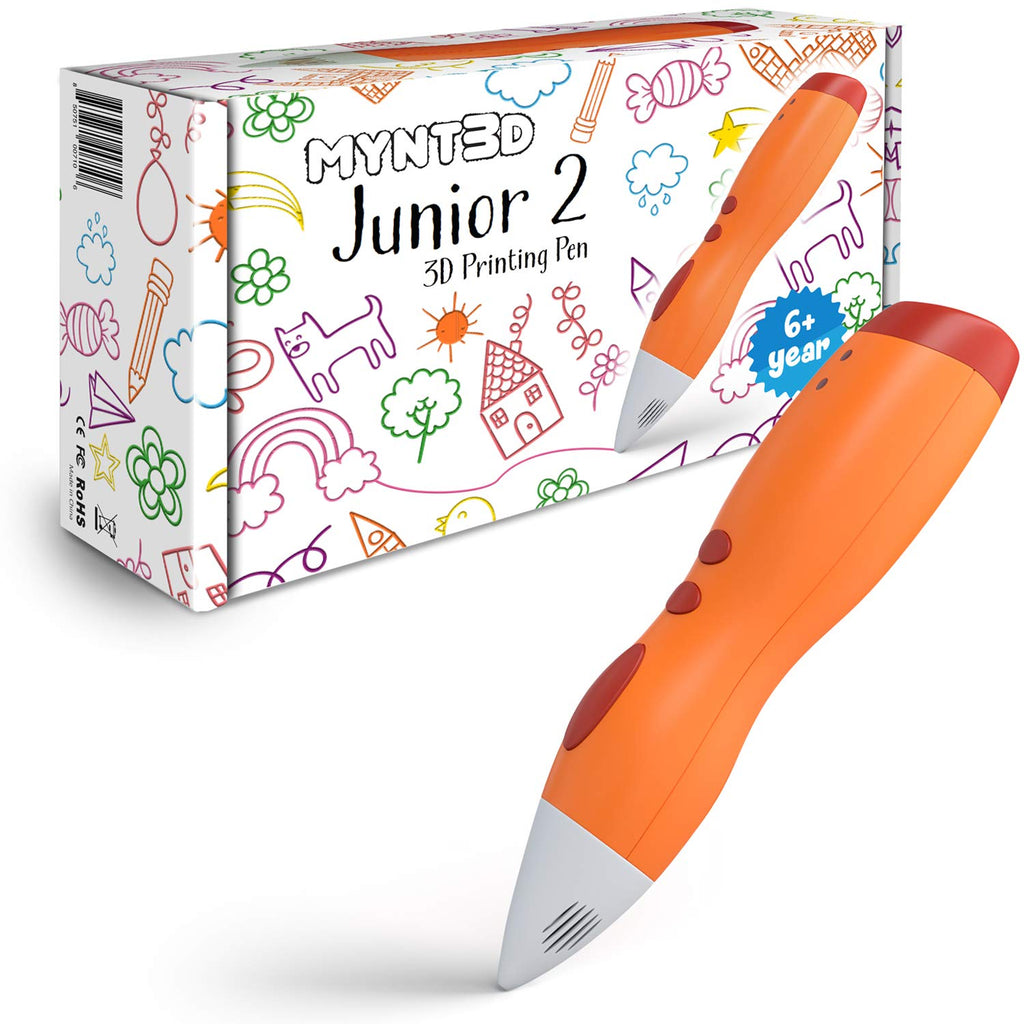 [Australia - AusPower] - MYNT3D Junior2 3D Pen for Kids [2020 Model] Child Safe Low Temperature Printing Pen (NOT Compatible with ABS/PLA) 