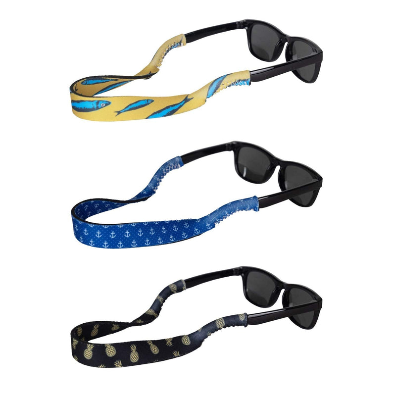 [Australia - AusPower] - Ukes Kids Floating Neoprene Sunglass Straps - 3 Pack (Glasses Not Included) The Adventure Kids Pack 