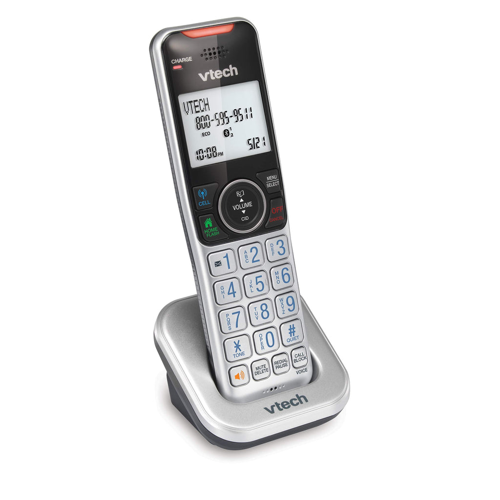 [Australia - AusPower] - VTech Accessory Handset with Bluetooth Connect to Cell and Smart Call Blocker, VS112-0 (Silver & Black) Silver VS112 Accessory Handset 