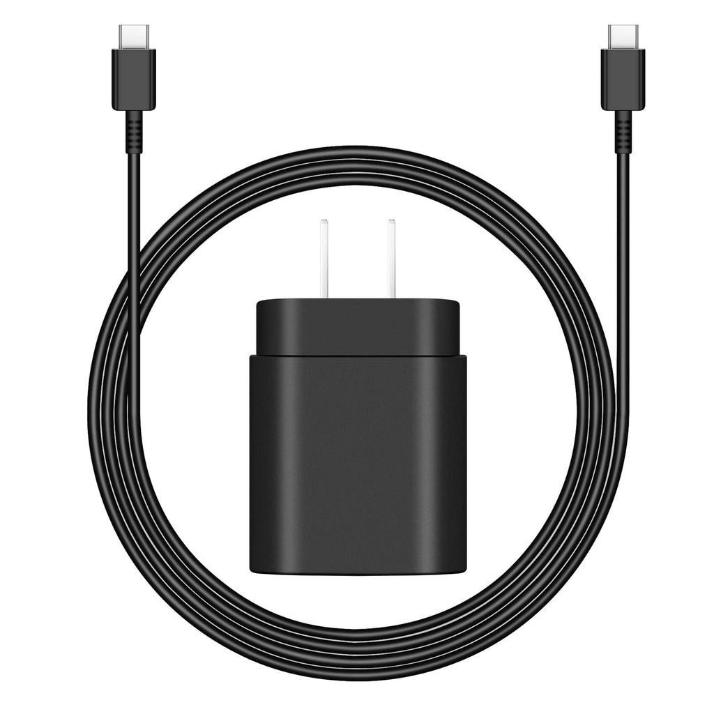 [Australia - AusPower] - USB C Fast Charger, 25W PD Type C Super Fast Charger for Samsung Galaxy S20/S20+/S20 Ultra/S21/S21+/S21 Ultra/Note 20 Ultra/Note 20/Note 10+/Note 10, with 6Ft USB C to USB C Charging Cable 