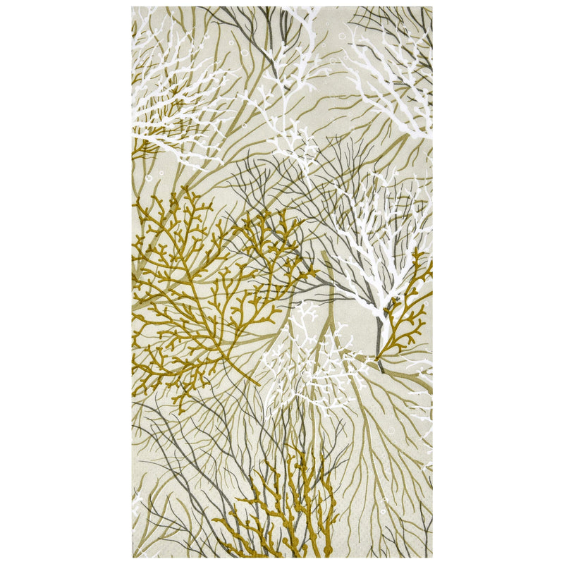 [Australia - AusPower] - 100 Sea Fans Guest Napkins 3 Ply Disposable Paper Pack Sea Fan Dinner Hand Napkin for Summer Bathroom Powder Room Wedding Anniversary Holiday Birthday Party Bridal & Baby Shower Decorative Towels 