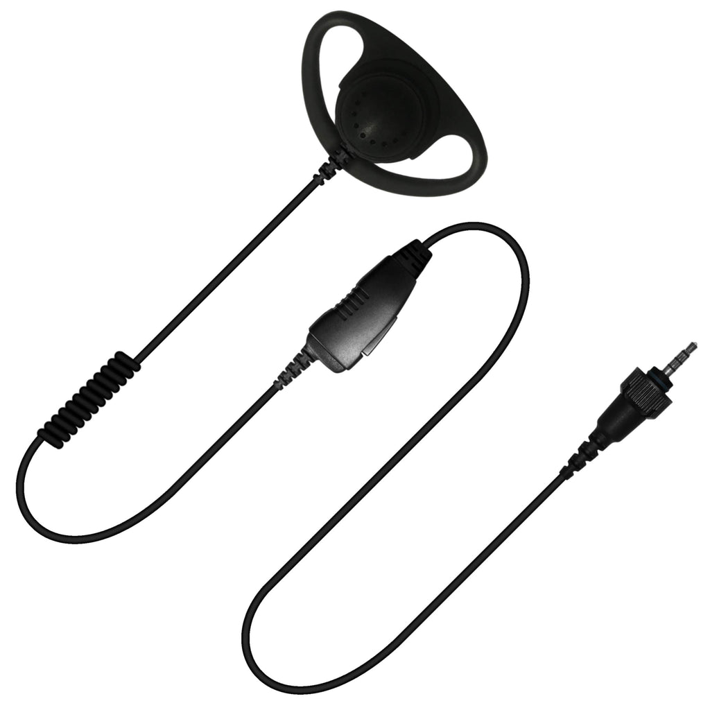 [Australia - AusPower] - Sheepdog Commercial Series Earpiece for Kenwood ProTalk Digital NX-P500, EMC-13W, EMC-14W, and KHS-37W, 1-Wire Privacy D-Ring Shape Headset with Mic 