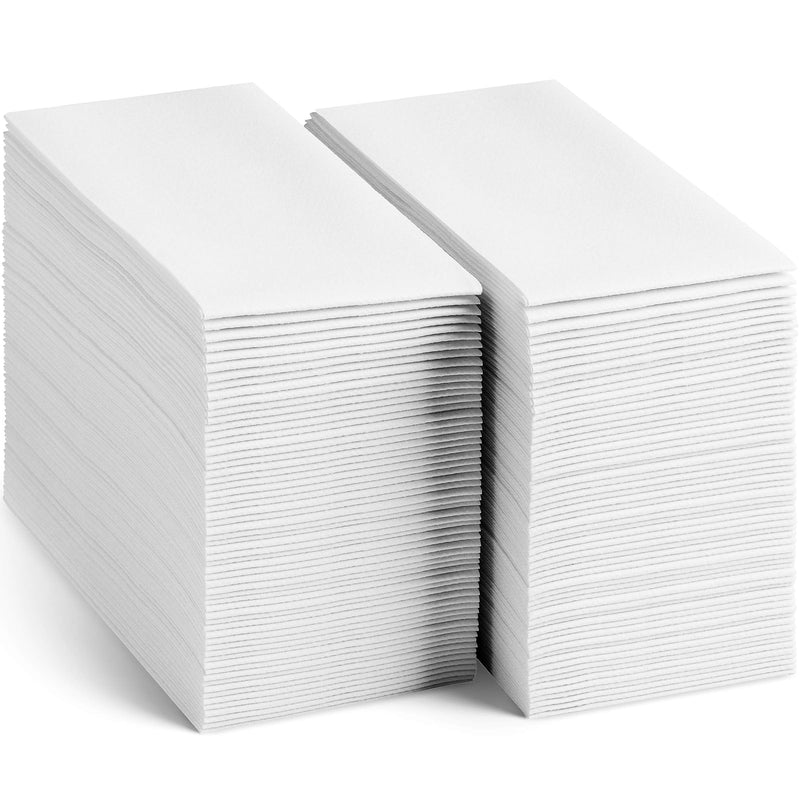 [Australia - AusPower] - Servietto Disposable Linen-Feel Guest Towels [Pack of 100] - Disposable Cloth-Like Hand Towels - Soft and Absorbent Paper Napkin for Kitchen, Bathroom, Party, Wedding, Or Event 