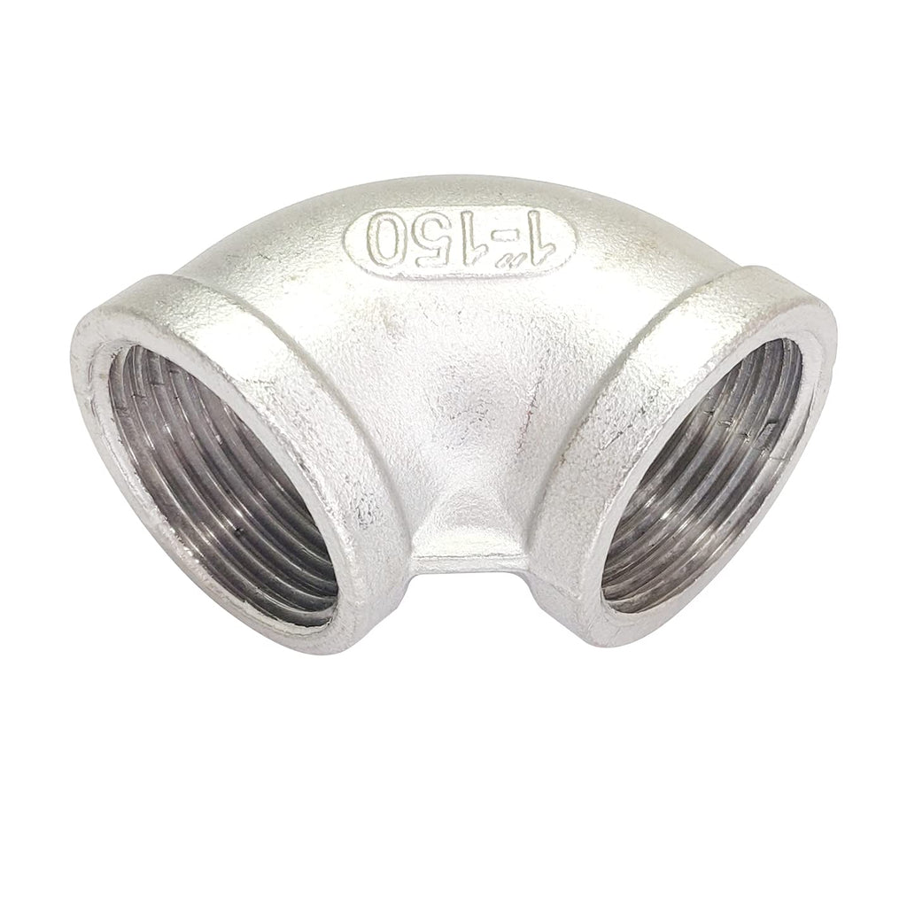 [Australia - AusPower] - 1" Female Threaded Elbow 90 Degree Elbows Angled Stainless Steel 304 Pipe Fitting NPT 1 Inch 