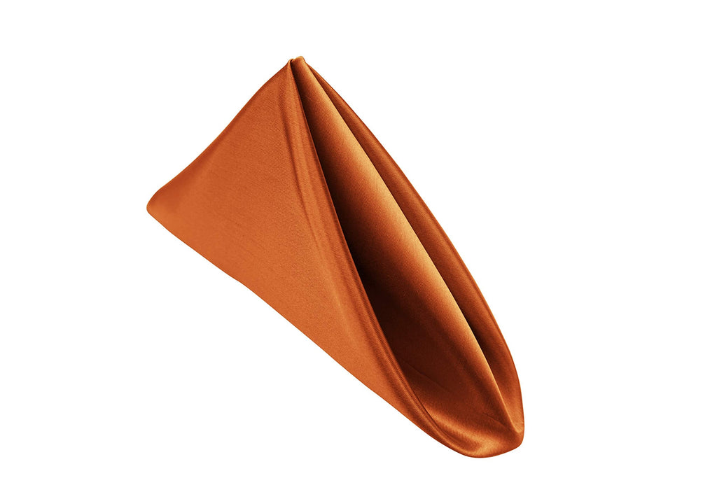 [Australia - AusPower] - Sepphero Satin Napkins Size 18x18 Pack of 10 (Orange) Orange 