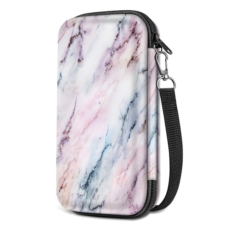 [Australia - AusPower] - Graphing Calculator Carrying Case for TI-84 Plus CE, Fintie Hard EVA Shockproof Protective Box for TI-84 Plus/TI-83 Plus CE/Casio fx-9750GII (Marble Pink) *Marble Pink *Medium 