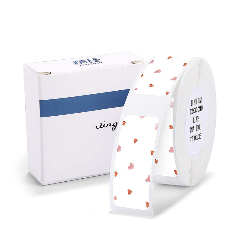 [Australia - AusPower] - NIIMBOT D11 Label Maker Tape Adapted Label Print Paper Standard Laminated Office Labeling Tape Replacement (Heart) Heart 