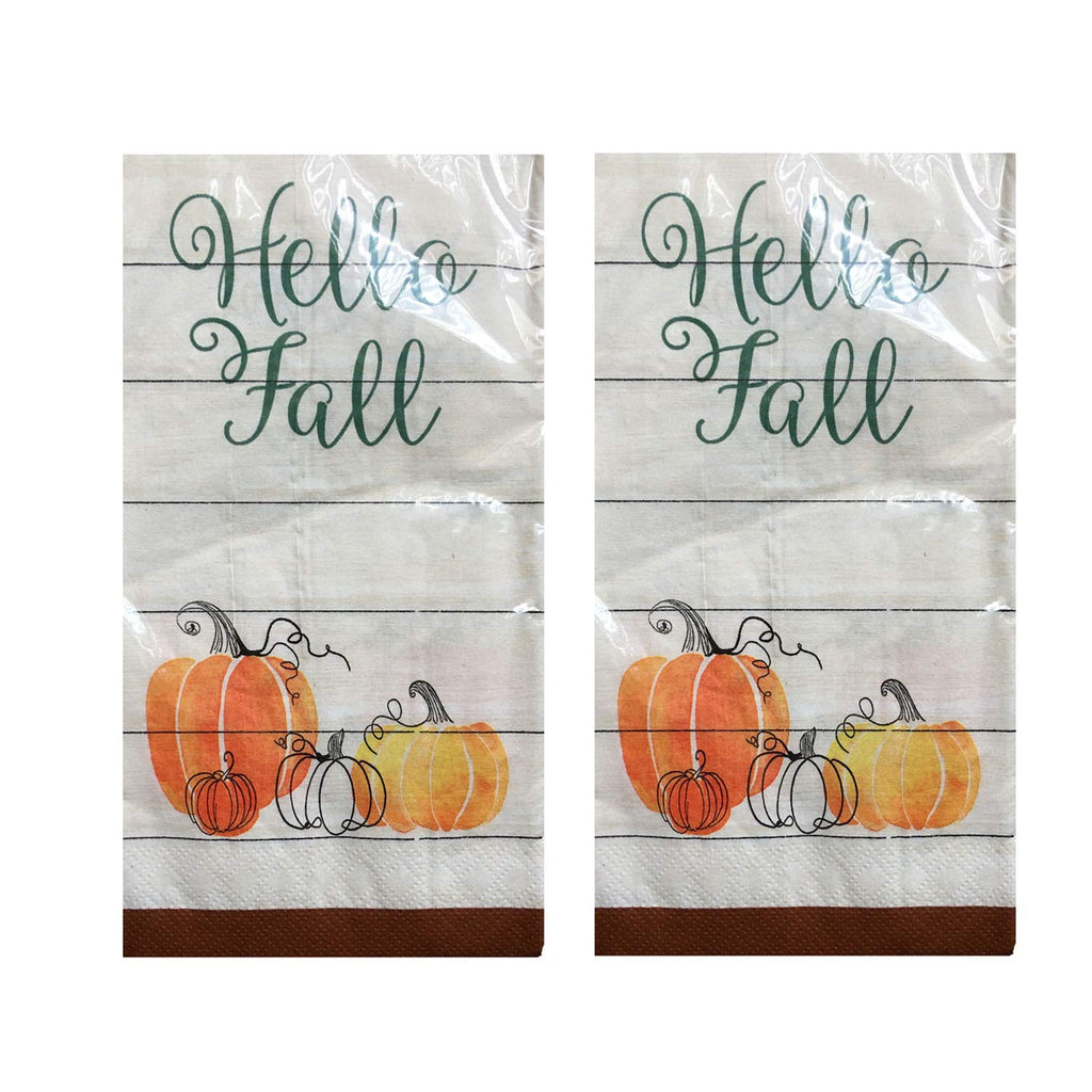 [Australia - AusPower] - Thanksgiving Autumn Fall Harvest Disposable Guest Towel/Buffet Paper Napkins 20 ct ea(Pack of 2} (Hello Fall) 
