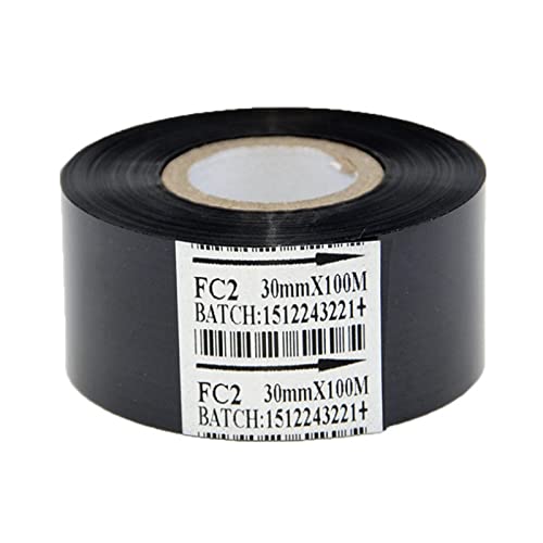 [Australia - AusPower] - XYRD Black Hot Stamp Ribbon 2 Rolls FC2B 30mm x 100m for Coder Printer Machine 