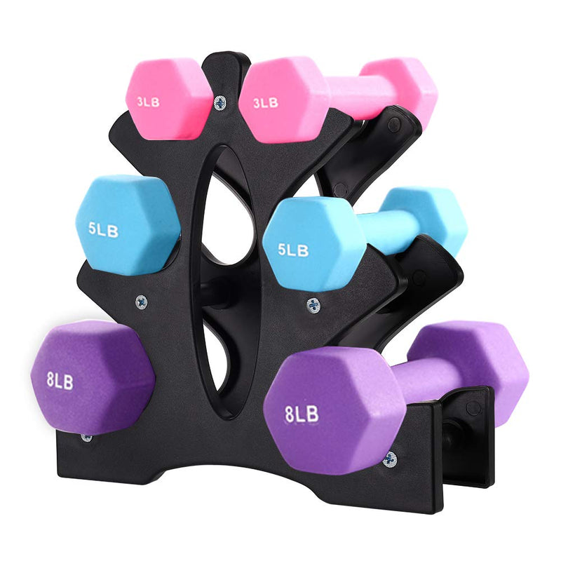 [Australia - AusPower] - AUXSOUL 1 Pack Dumbbell Rack Stand, 3 Tier Dumbbells Weights Handle Stand Hand Weight Tower Stand, Dumbbell Bracket Free Weight Stand for Home Gym Organization, Holds 30 Pounds(Weights Not Included) 