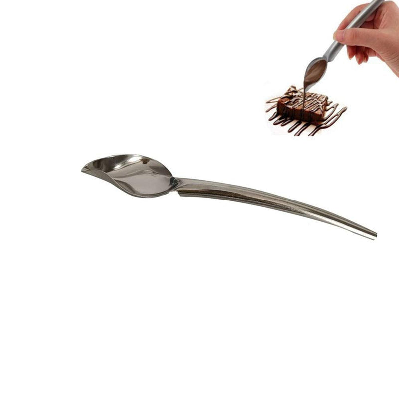 [Australia - AusPower] - WOIWO 1 PCS DIY Stainless Steel Chocolate Spoon Decorating Strainer Pencil Writing Spoon DIY Pastry Baking Cake Tool 