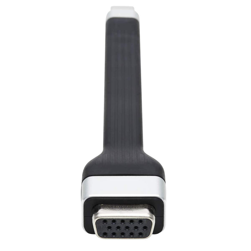 [Australia - AusPower] - Tripp Lite USB-C to VGA Flat Cable, Flat USB C to VGA Apapter Cable (M/F), 1920 x 1200 60 Hz, Thunderbolt 3 Compatible, Black, 5 in (U444-F5N-VGA) 