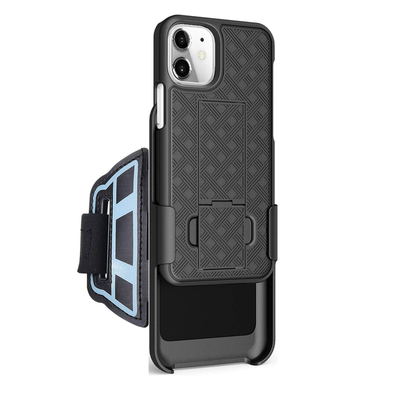 [Australia - AusPower] - Sports Armband wristband Case for Apple iPhone 12 mini 5.4inch, hybrid Hard Case cover with sport armband, 180° Rotative Holster, wristband for running jogging exercise or Gym (iPhone 12 mini 5.4inch) 