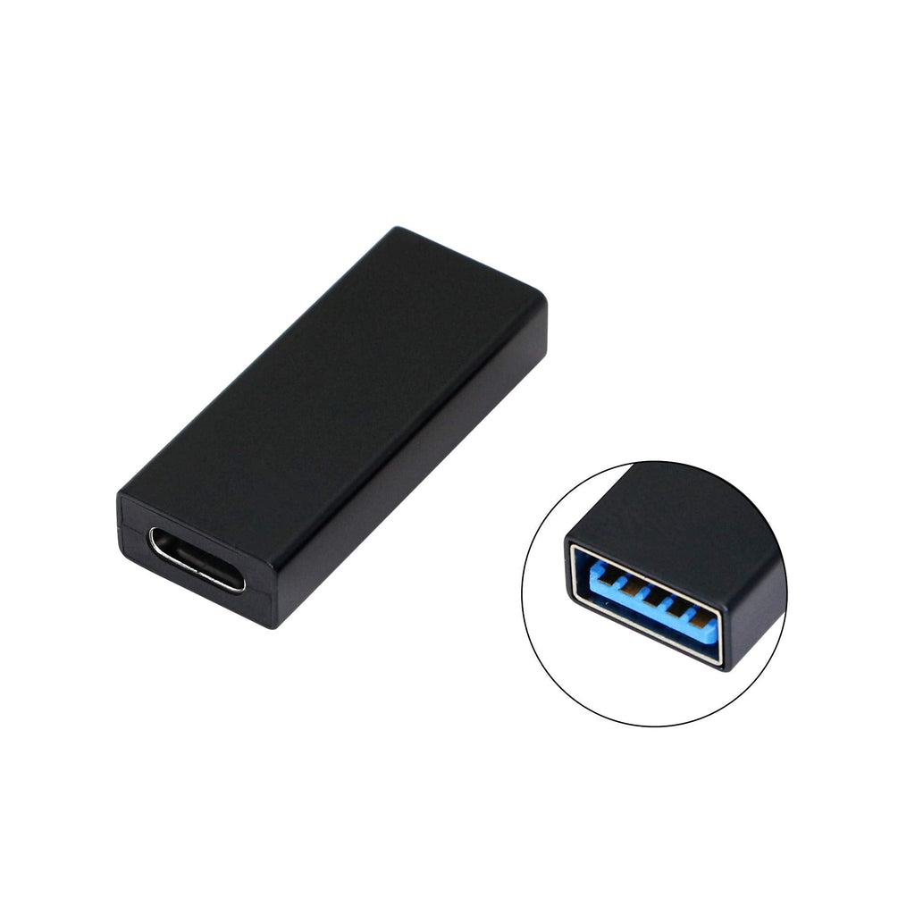 [Australia - AusPower] - CERRXIAN USB C 3.1 Female to USB 3.0 Type A Female Adapter Double-Sided 5Gbps Support Data Sync and Charging(FF) 