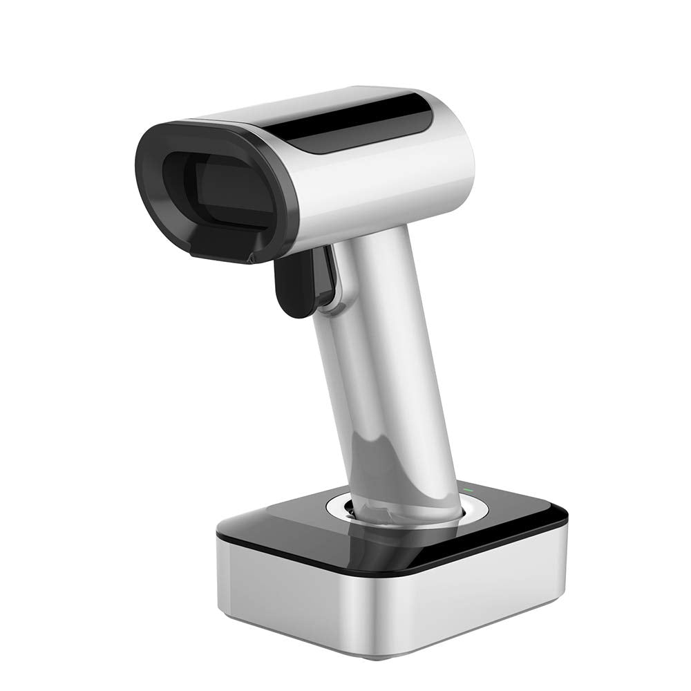 [Australia - AusPower] - 2D Bluetooth Barcode Scanner & 2.4Ghz Wireless and USB Wired QR Barcode Reader for iOS Windows Mac Android Barcode Scanner with Stand Base 