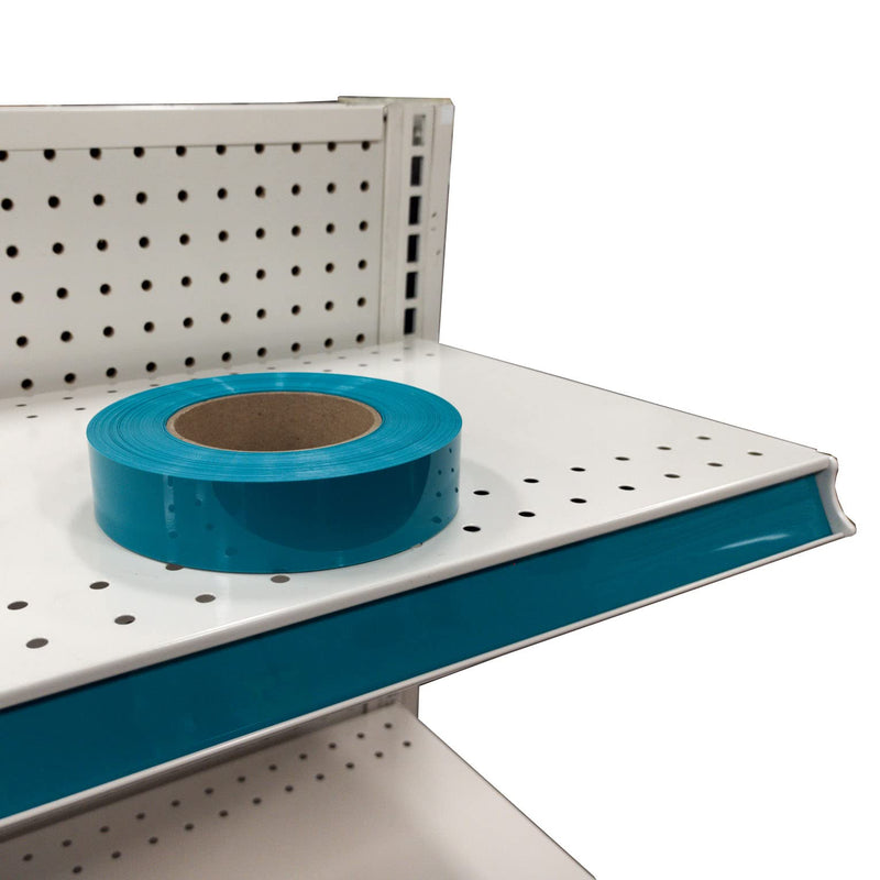[Australia - AusPower] - Decorative Gondola Shelving Vinyl Insert for Ticket Channel 130' x 1.25", Teal 1 Roll 