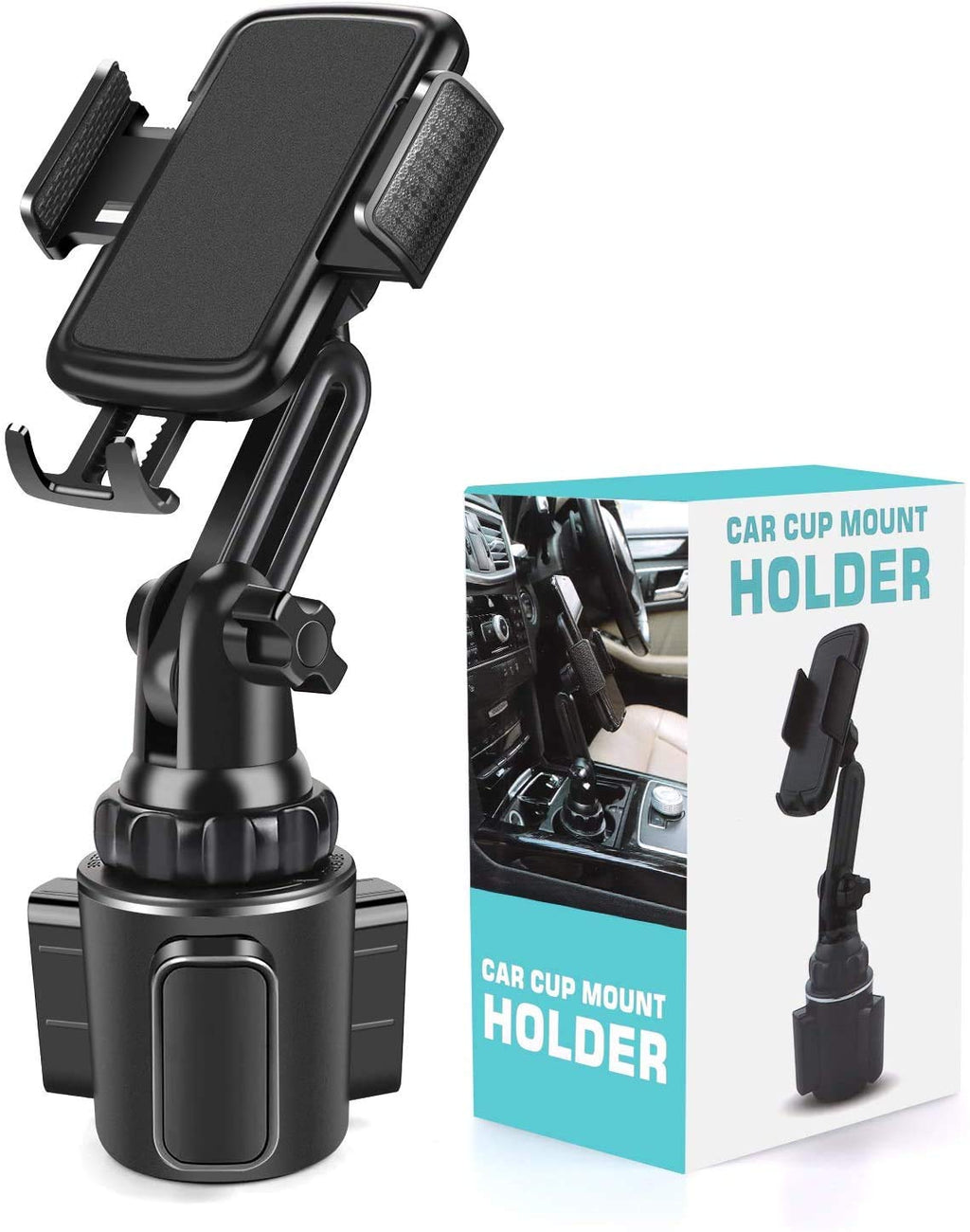 [Australia - AusPower] - Car Cup Holder Phone Mount Adjustable Neck Cell Phone Cup Holder Mount for Car Compatible with iPhone 11/Pro/XS/Max/XR/X/8/7/6/Plus, Samsung S20/S9/S8/S7/Note20/10/9/8 and More 