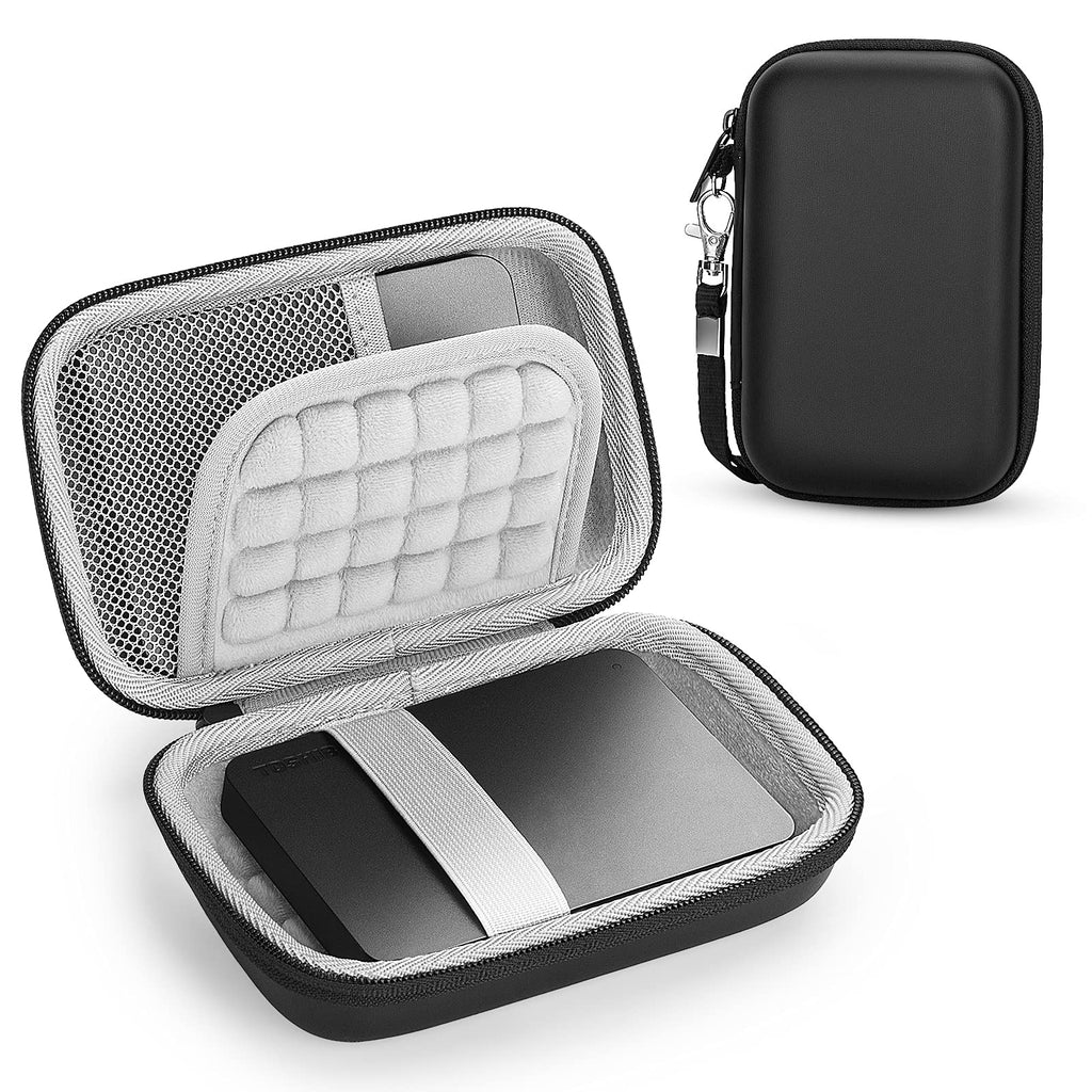 [Australia - AusPower] - Hard Drive Case for Seagate/ WD Elements/ WD My Passport/ Toshiba Canvio Basics External Hard Drive HDD, Travel Protective Cover Storage Bag (Black) Gray 