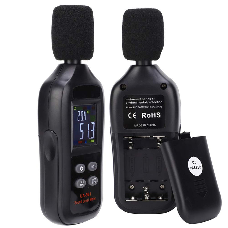 [Australia - AusPower] - Walfront UA961 Portable Sound Level Meter Decibel Meter Noise Meter Monitor Sound Quality Audio Record Sound Measuring Tool 35-135dB 