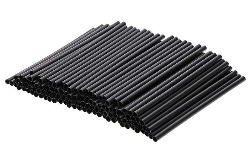 [Australia - AusPower] - Tupalizy 200PCS Black Plastic Straws Drinking Coffee Stirrers for Wedding Coffee Sip Stir Sticks for Cocktail Tea Chocolate Hot Water Cold Drinks Cups Travel Mugs Crafts Home Bars, 5.12 inch 200 
