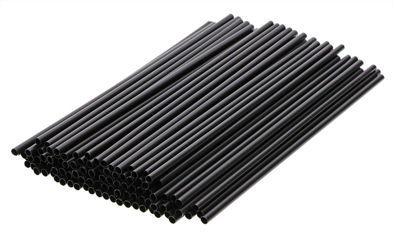 [Australia - AusPower] - Tupalizy 100PCS Black Plastic Straws Drinking Coffee Stirrers for Wedding Coffee Sip Stir Sticks for Cocktail Tea Chocolate Hot Water Cold Drinks Cups Travel Mugs Crafts Home Bars, 7.87inch 100 