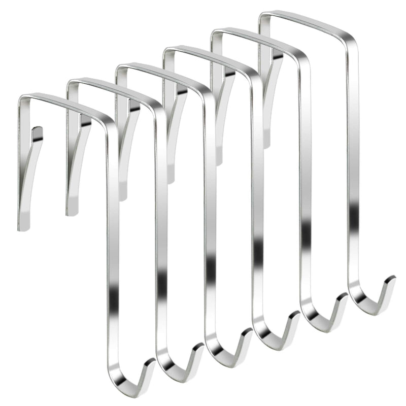 [Australia - AusPower] - 10Pcs Over The Door Hooks, Metal Door Hanger Z Hooks, Sturdy Over Door Hooks for Hanging Clothes, Towels, Coats and More 