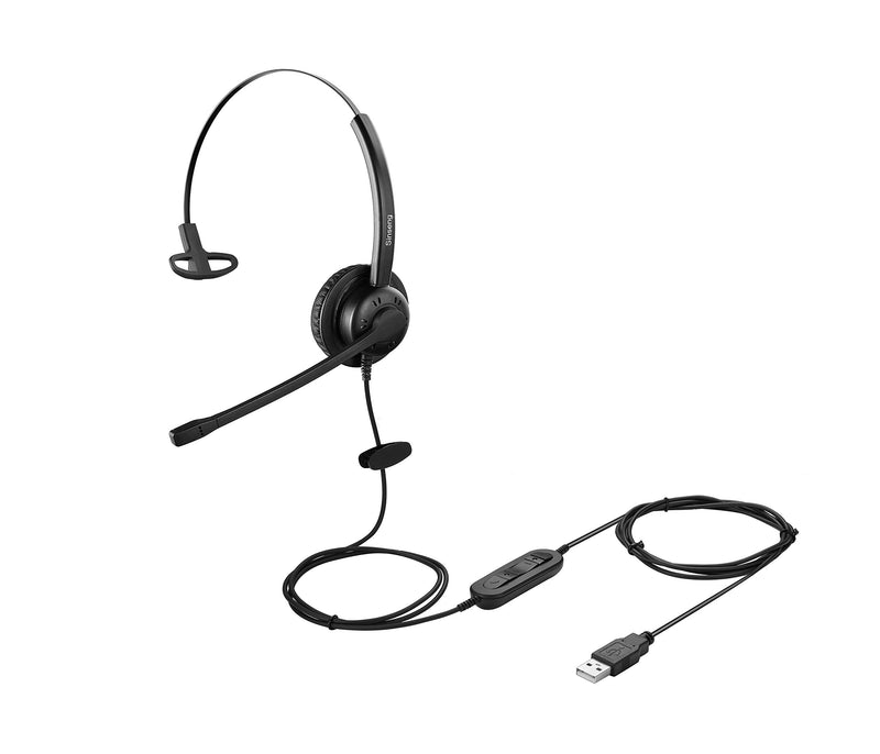 [Australia - AusPower] - USB Headset for Computer with Microphone Noise Cancelling, PC Headset for Call Center Office, Skype Headset for Laptop Zoom Meetings Microsoft Teams, Softphone Headphone for Conference Calls 