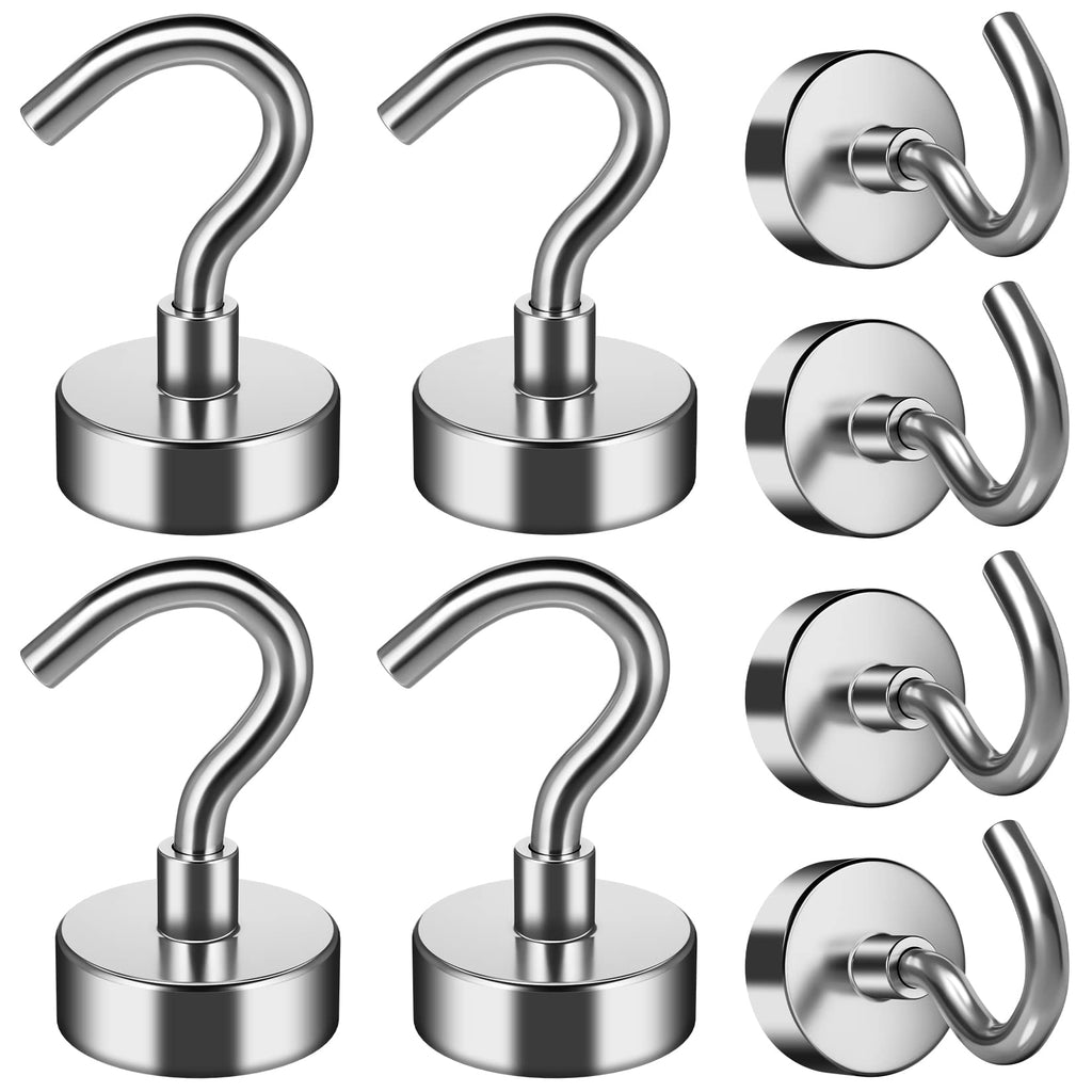 [Australia - AusPower] - FINDMAG 8 Pack Magnetic Hooks 25 LBS Neodymium Magnet Hooks, Magnet with Hooks Strong Magnetic Hooks for Hanging at Home, Kitchen, Office and Garage 