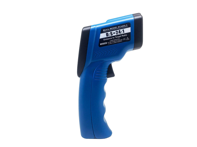 [Australia - AusPower] - Metris Instruments Model EC400L3 Non-Contact Digital Laser Infrared Thermometer Temperature Gun with Dual Lasers -58° to 1382° (-50° to 750° C) 24:1 D:S Ratio | Industrial-Grade 
