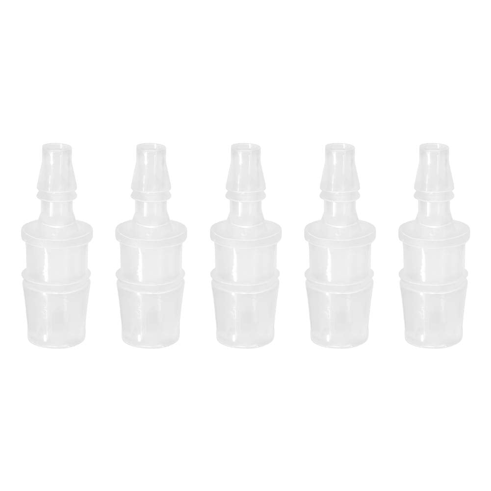 [Australia - AusPower] - Quickun Plastic Hose Barb Reducer Fitting 1/2" to 1/4" Barbed Reducing Union Adapter Splicer Mender Joint Fitting ( Pack of 5 ) 1/2-1/4 