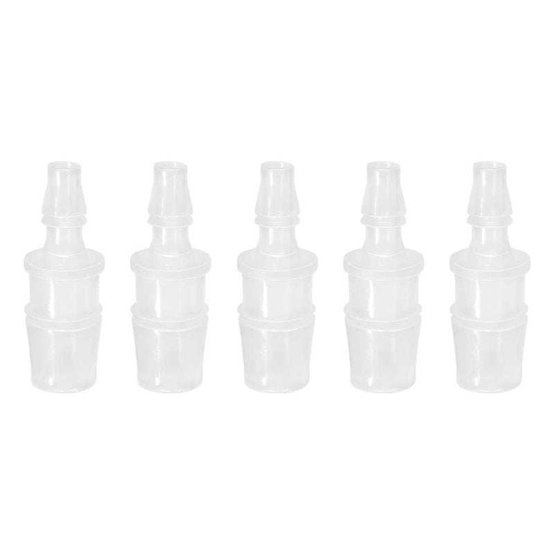 [Australia - AusPower] - Quickun Plastic Hose Barb Reducer Fitting 1/2" to 1/4" Barbed Reducing Union Adapter Splicer Mender Joint Fitting ( Pack of 5 ) 1/2-1/4 