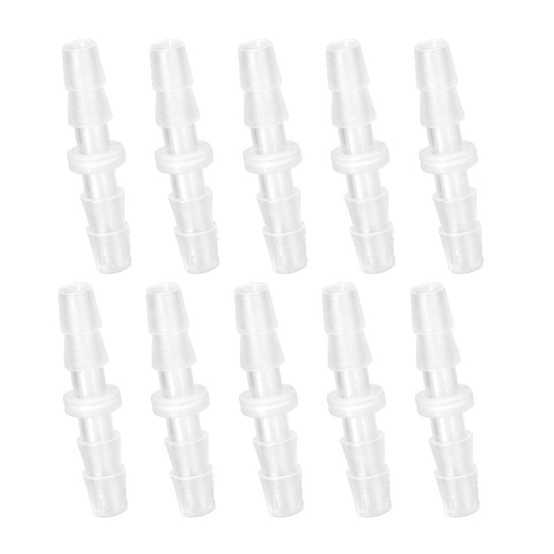 [Australia - AusPower] - Quickun Plastic Hose Barb Fitting, 3/16" x 3/16" Barbed Splicer Mender Joint Adapter Union Fitting (Pack of 10) 