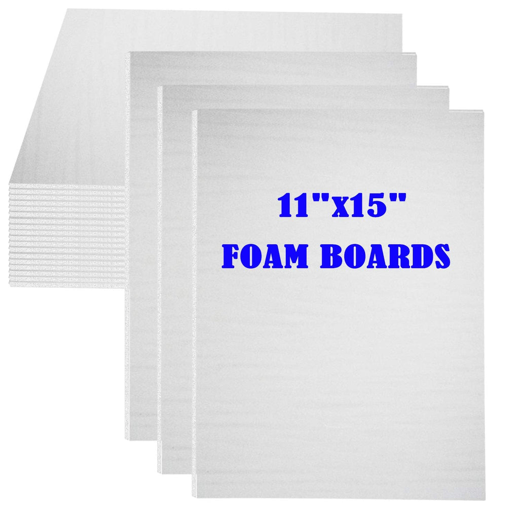 [Australia - AusPower] - 20Pack Foam Core Board, 11"x15" White Foam Board, 3/16" / 5MM Thick Mat Foam Board Center, Backing Boards for Mounting Photographs and Artwork, 3-D Modeling, Signage, Poster Making 