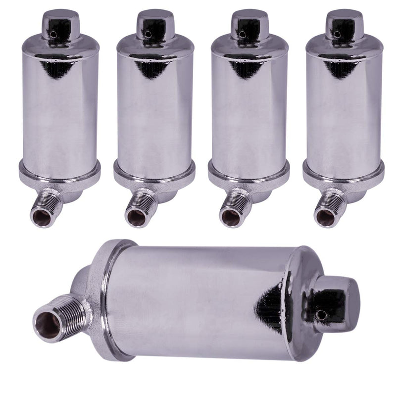 [Australia - AusPower] - Midline Valve 6J3I5-5 Steam Radiator Air Vent; Heat Regulator Valve; Angle Adjustable Mount; 1/8 in. MIP; Chrome Plated Steel (5 Pack) 1/8" Angle Adjustable Mount 