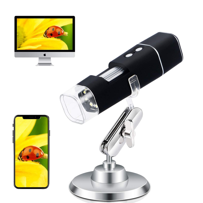 [Australia - AusPower] - Digital Microscope USB Microscope Camera 1080P 2.0 MP Zoom Magnification Microscope 50X to 1000X Handheld Portable Microscope, Stand for Android, iPhone, Tablet, Windows, Mac 