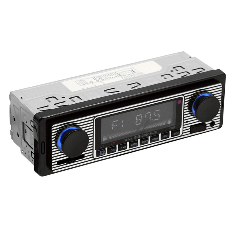 [Australia - AusPower] - Car Stereo for Bluetooth, Retro Car FM Radio Smart Player, Electronic Auto FM Radio Receiver, Hands-Free Calling, Support MP3/WMA/WAV/AUX black 