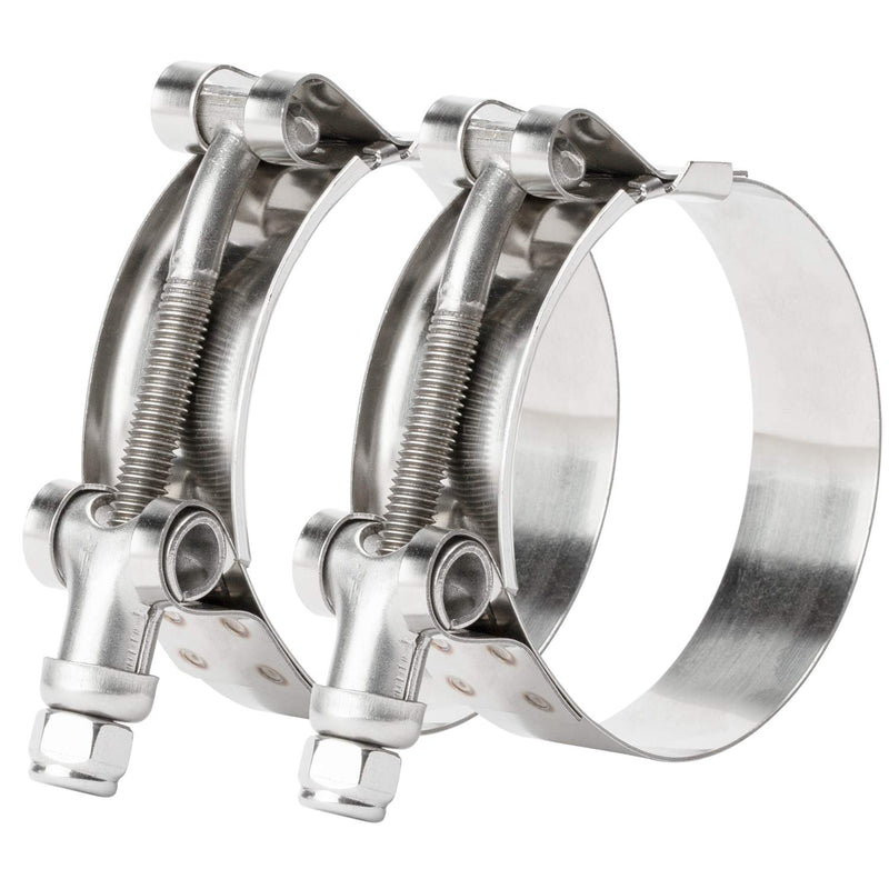 [Australia - AusPower] - ISPINNER 2 Pack 1-3/16 Inch Stainless Steel T-Bolt Hose Clamps, Clamp Range 38-43mm for 1-3/16 Hose ID, Pack of 2 1-3/16" Clamp Range 38-43mm (1.50" - 1.69") 