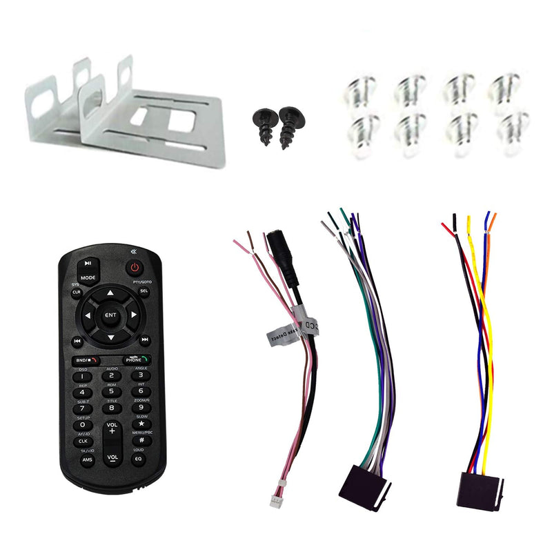 [Australia - AusPower] - Car Stereo Radio Wiring Harness Antenna Adapter with Reverse Camera Wires and Wireless Remote Compatible with aboutBit Car Stereo 