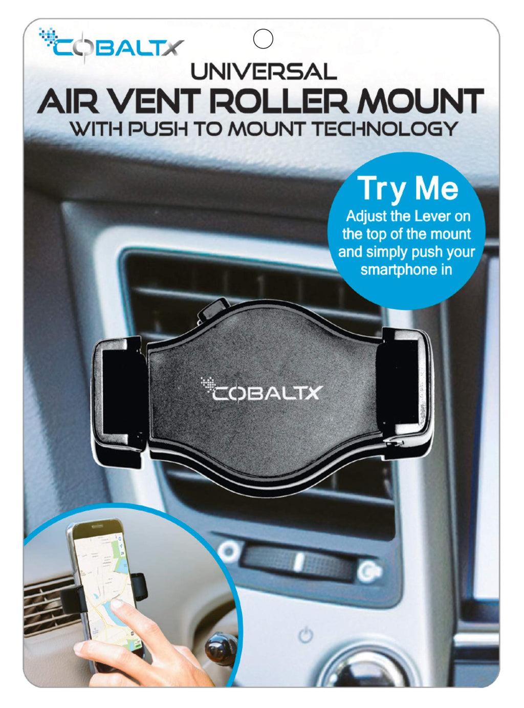 [Australia - AusPower] - CobaltX Universal Roller Air Vent Phone Mount for car Cell Phone Holder- Car Vent Phone Mount 