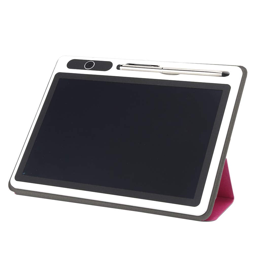 [Australia - AusPower] - 10-Inch Electronic Notepad LCD Tablet Drawing Pad Business Supplies Low Power Consumption for Daily Notes and Work Memos(Red (with Leather case)) Red (with leather case) 