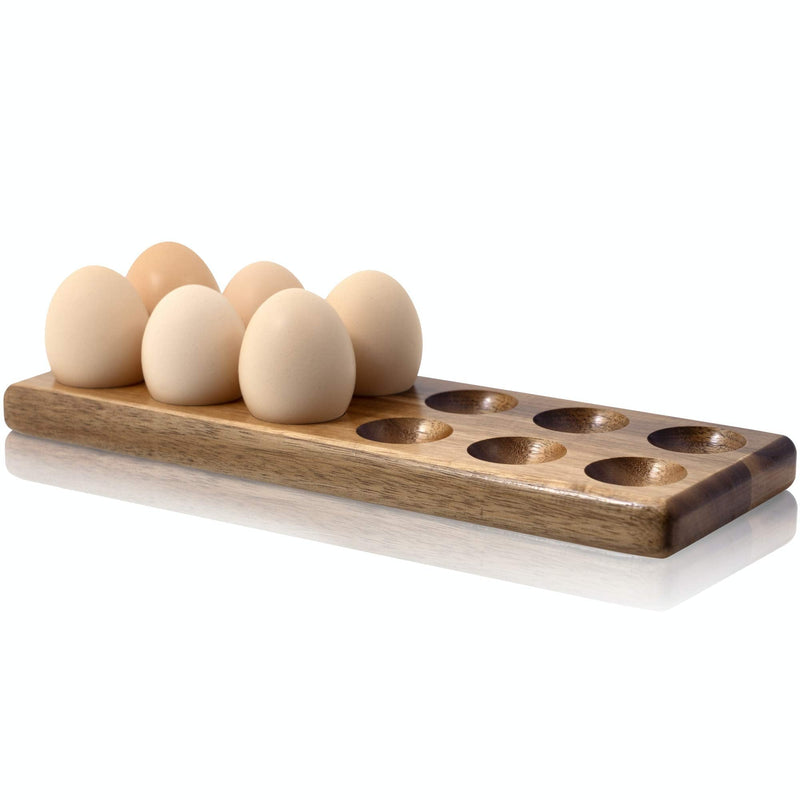 [Australia - AusPower] - Rustic chicken egg holder and tray as fresh egg holder countertop or Egg Holder Camping or Chicken Coop - Use as Egg Holder or Platter and egg plate for deviled eggs (12 egg holder for refrigerator) 
