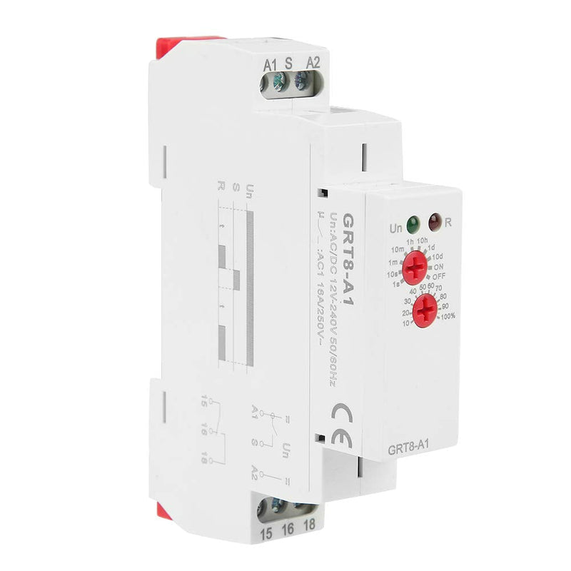 [Australia - AusPower] - Time Relay, GRT8-A1 AC/DC 12V~240V Mini Power On Delay Time Relay DIN Rail Type Can be Set by Panel Knob 