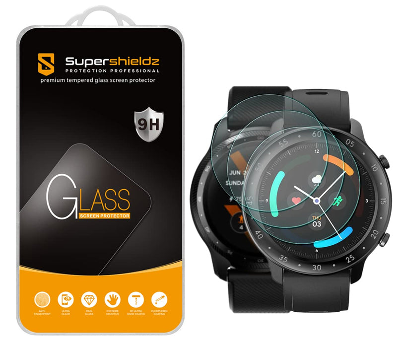 [Australia - AusPower] - (3 Pack) Supershieldz Designed for TicWatch Pro 3 / TicWatch Pro 3 Ultra GPS Smartwatch Tempered Glass Screen Protector, Anti Scratch, Bubble Free 