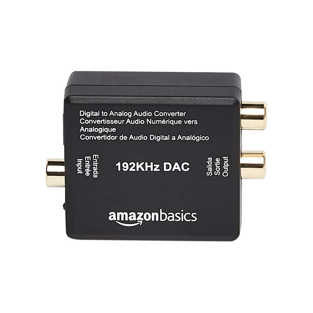 [Australia - AusPower] - Amazon Basics 192KHz Digital Optical Coax to Analog RCA Audio Converter, ABS, Black, 2 x 1.6 x 1 inches 