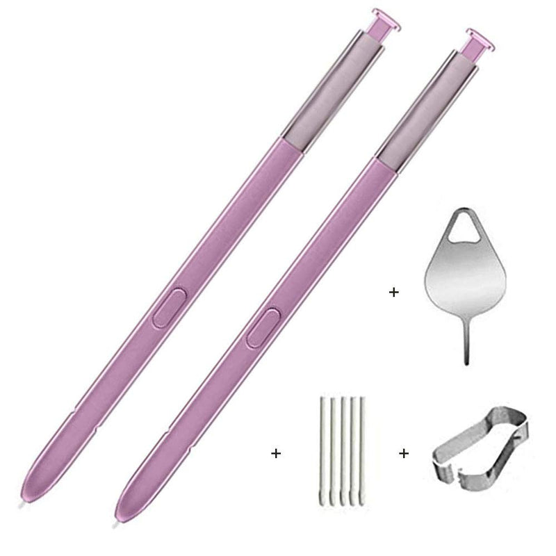 [Australia - AusPower] - 2 Pack Galaxy Note 9 Stylus for Replacement Samsung Galaxy Note 9 SM-N960 Pen (Without Bluetooth) +Tips/Nibs+Eject Pin (Purple) purple 