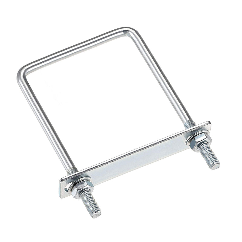 [Australia - AusPower] - uxcell Square U-Bolts 3-1/8"(80mm) Inner Width Carbon Steel M8 with Nuts, Frame Plate, Round Washers 2 Set 80x130mm(W*L) 