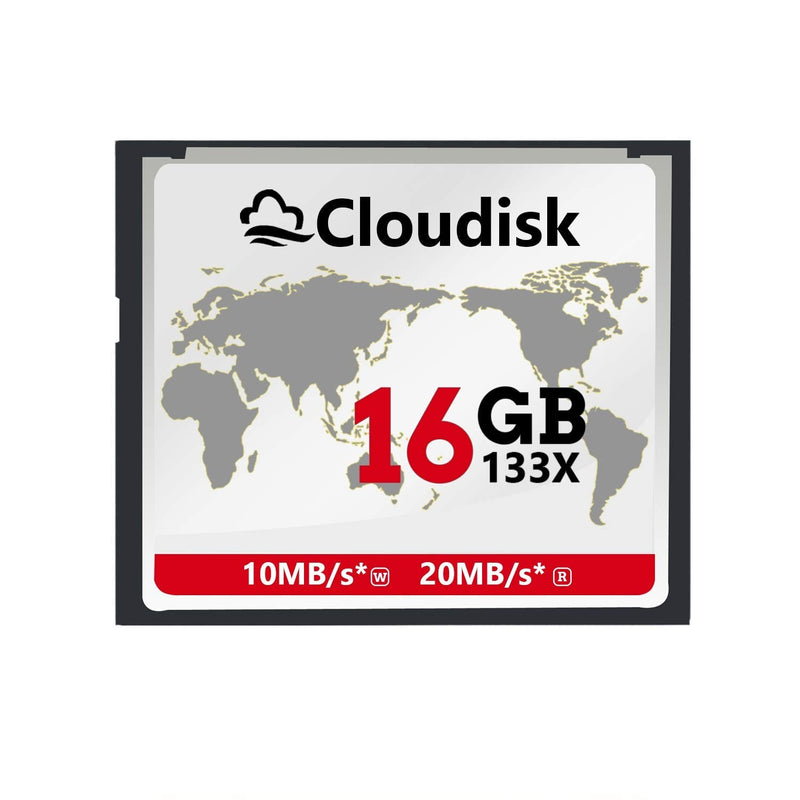 [Australia - AusPower] - Cloudisk Compact Flash CF Card Memory Cards High Speed CompactFlash Reader Camera Card for DSLR (16GB) 16GB 