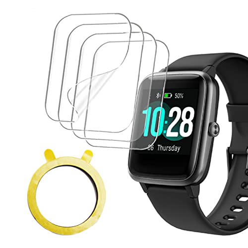 [Australia - AusPower] - smaate Soft Screen Protector Compatible with ID205L ID205G ID205U ID205 Veryfitpro smartwatch, GRV FC1, Letsfit Y&L EW1, Overfly, LIVIKEY 1.3inch and EURANS, 4-Pack, Full Coverage, Bubble Self-healing 