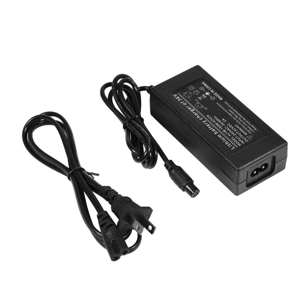 [Australia - AusPower] - Battery Charger for Balance Scooter, 3P Dedicated Interface Battery Charging Adapter, Power Adapter Safe Charger for 2 Wheels 6.5, 8 and 10 Inch Smart Scooters(Negro) Negro 
