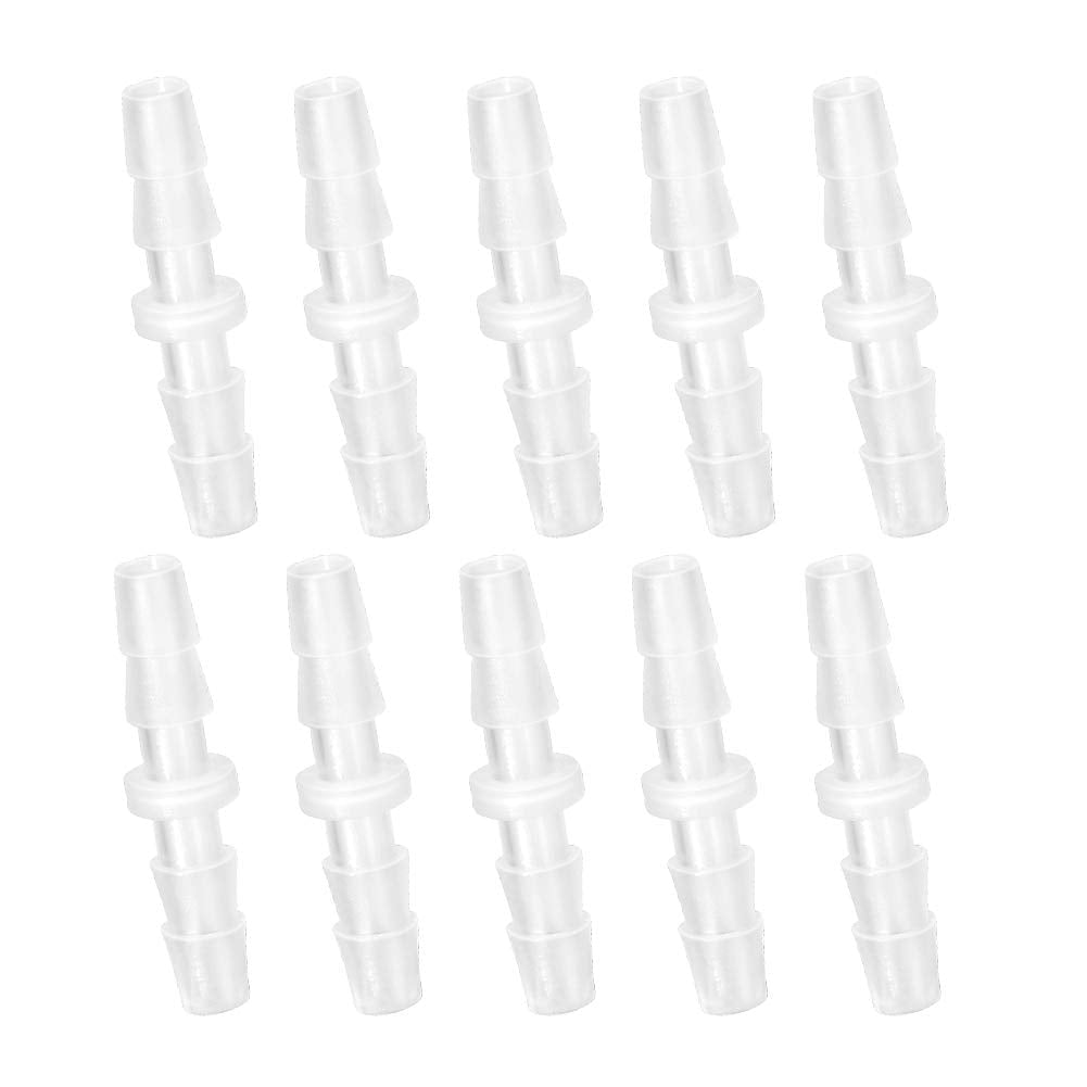 [Australia - AusPower] - Quickun Plastic Hose Barb Fitting, 1/8" x 1/8" Barbed Splicer Mender Joint Adapter Union Fitting (Pack of 10) 